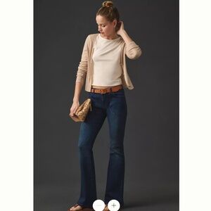 Anthropologie Pilcro The Icon Low Rise Flare Dark Wash Jeans NWOT 26